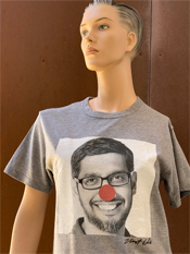 30. "CLOWN"  Vincent Gallo 2020 one-of-a-kind, hand made T-shirt