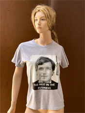 35. "BEST IN THE BUSINESS"  Vincent Gallo 2020 one-of-a-kind, hand made T-shirt