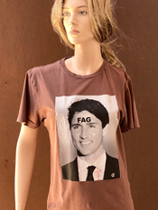 39. "FAG"  Vincent Gallo 2020 one-of-a-kind, hand made T-shirt