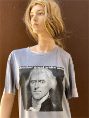 43. "ANOTHER GREAT WHITE MAN"  Vincent Gallo 2020 one-of-a-kind, hand made T-shirt