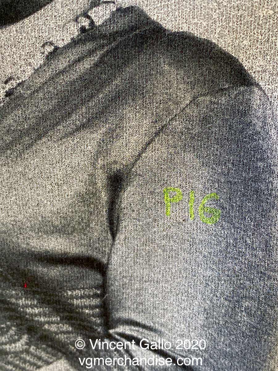 20. ?FOOD INSECURE?  Vincent Gallo 2020 (modeled print detail)