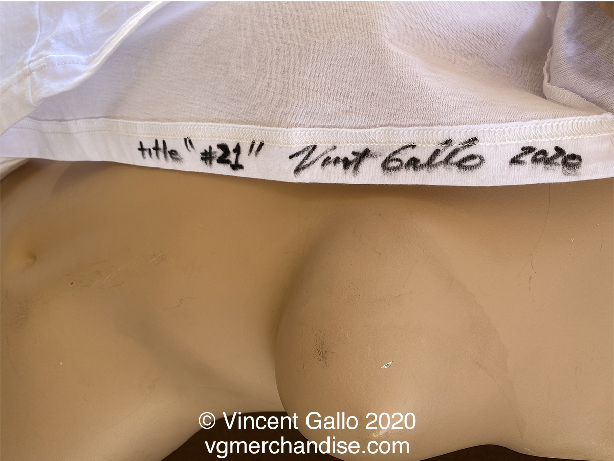 21. ?A GREAT AMERICAN?  Vincent Gallo 2020 (signed hem)