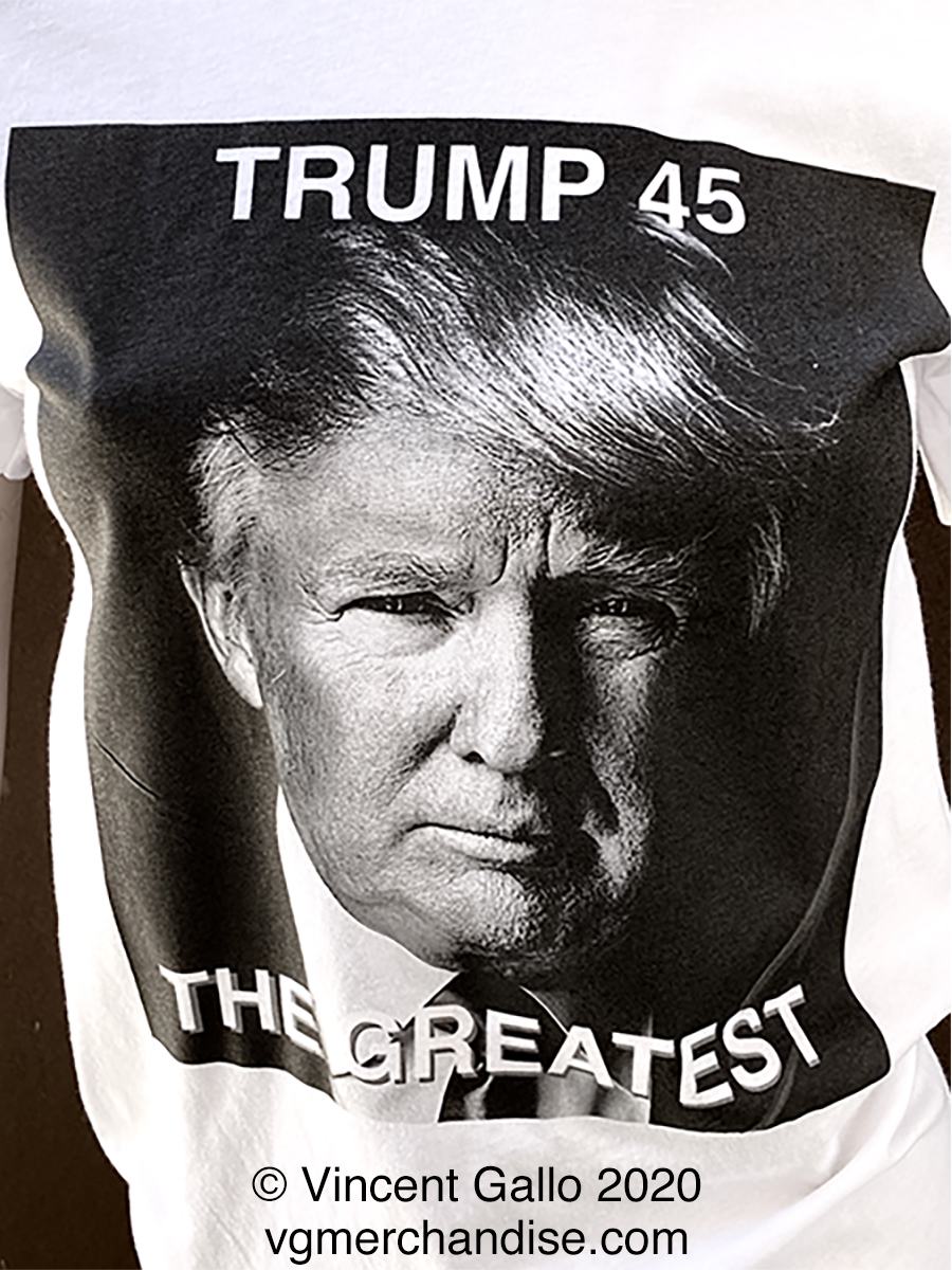 22. ?TRUMP 45?  Vincent Gallo 2020 (modeled print detail)