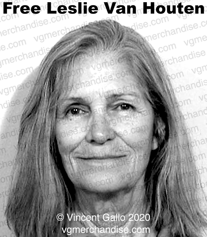 26. ?FREE LESLIE VAN HOUTEN?  Vincent Gallo 2020 (print detail)