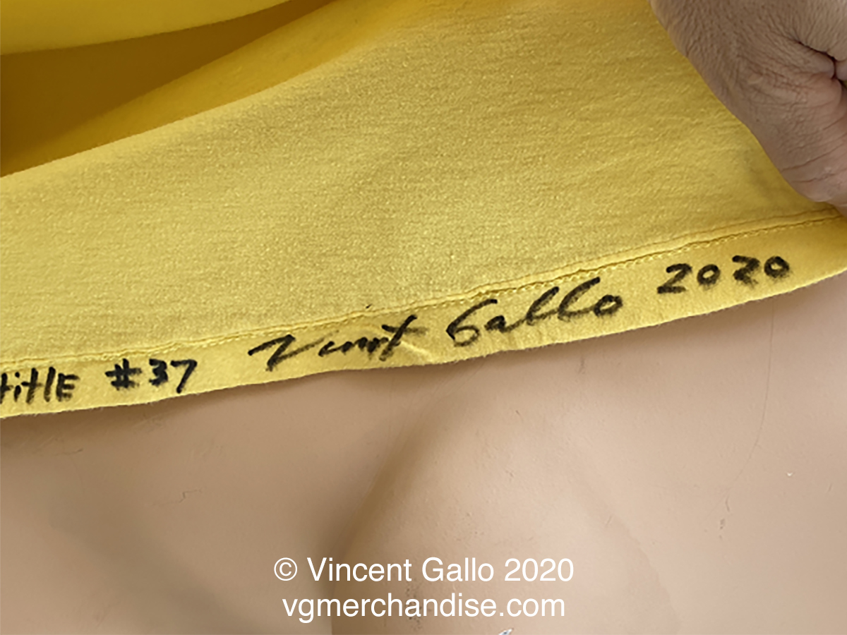 37. ??A PIECE OF SHIT?  Vincent Gallo 2020 (signed hem)