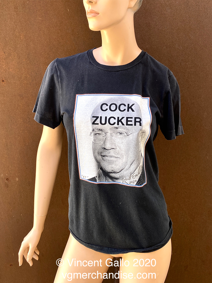 9. ?COCK ZUCKER?  Vincent Gallo 2020 (modeled)