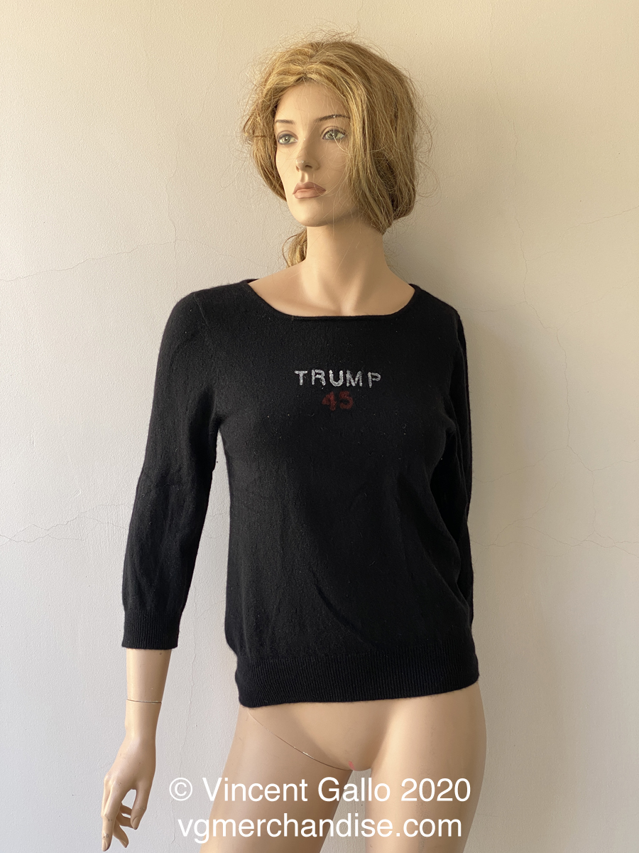 ?Trump 45, The Greatest?  Vincent Gallo. 2020 (modeled full view)