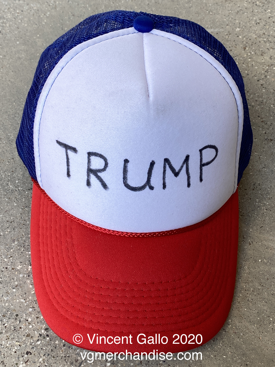 ?My Trump Hat?  Vincent Gallo. 2020 (full view)